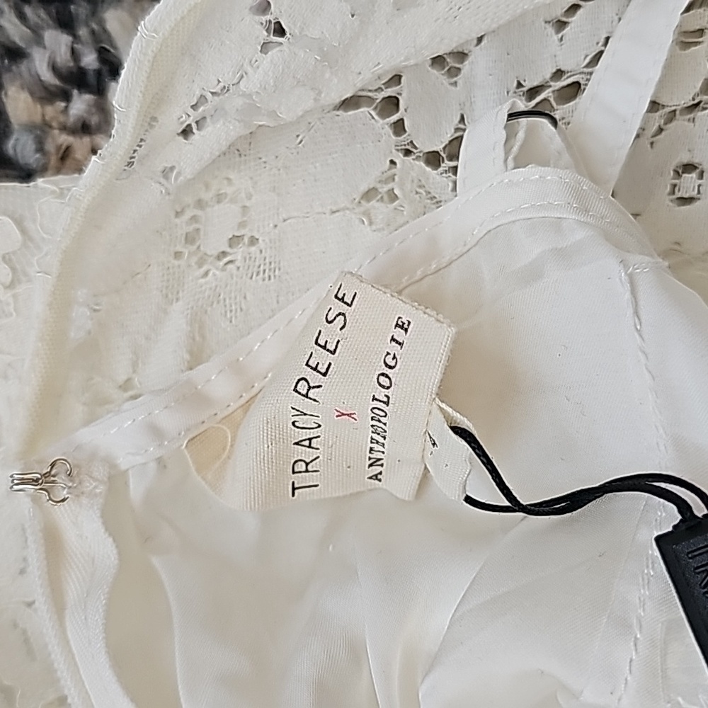 NWT Anthropologie Tracy Reese White Lace Dress - Size 4 - New and Stunning - Picture 6 of 7